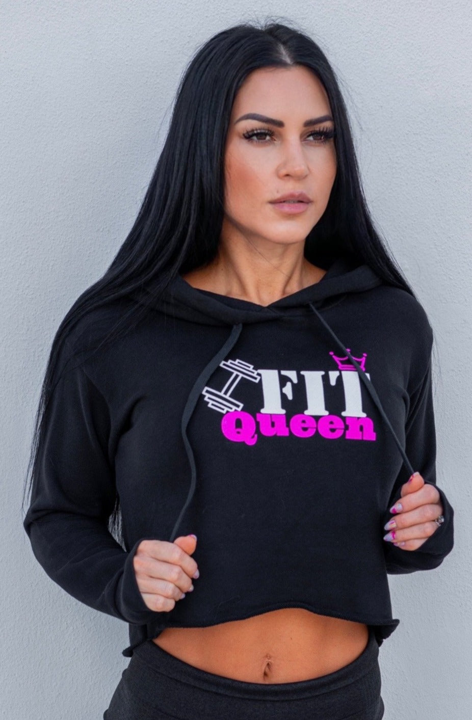 FitQueen Crop Hoodie